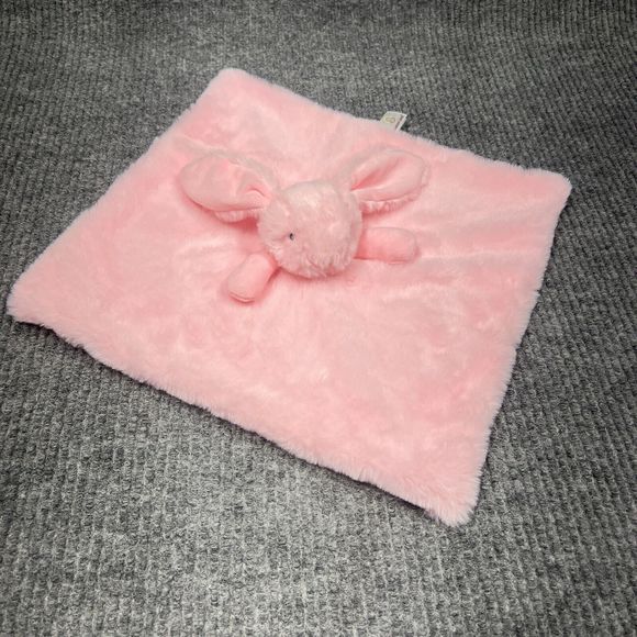 Apricot Lamb Lovey Security‎ Blanket Pink Bunny 13x13 Stuffed Animal Toy Plush - Picture 1 of 16